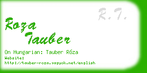 roza tauber business card